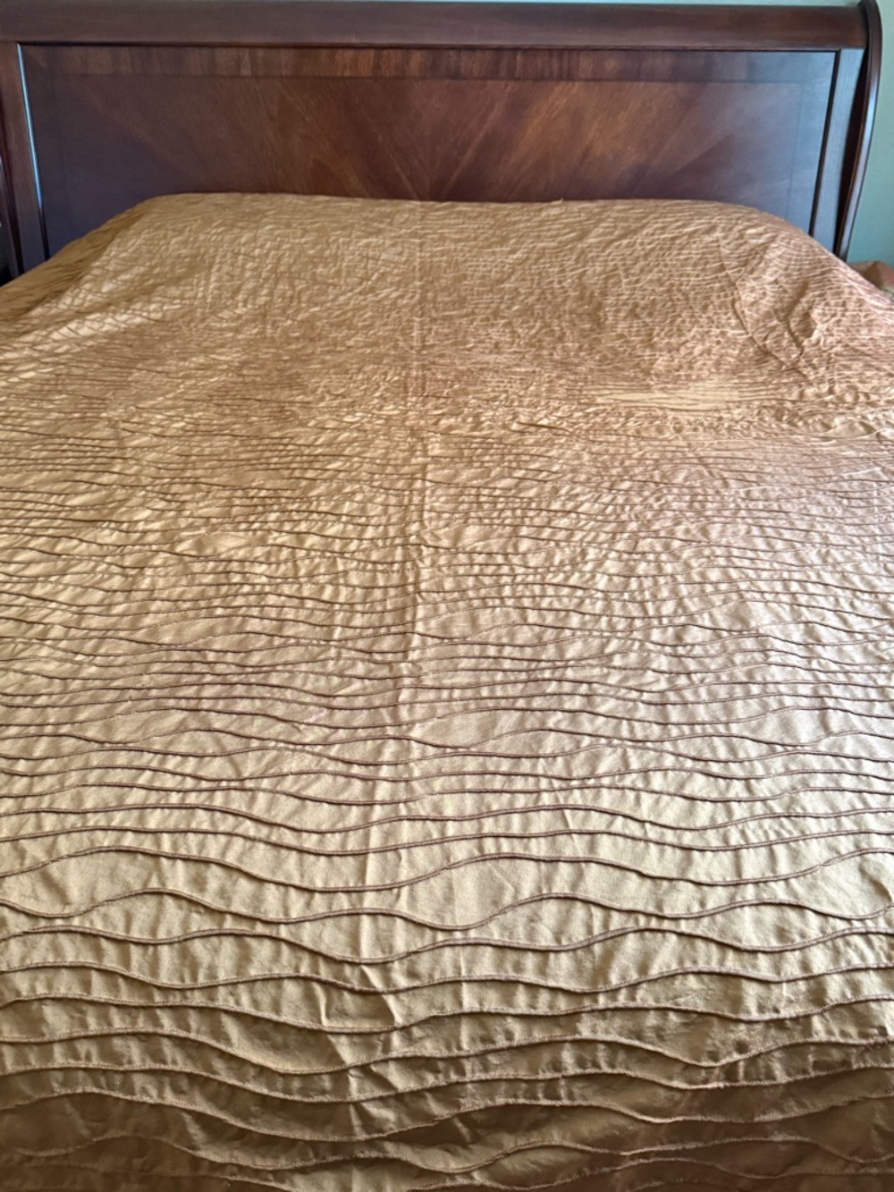 King size Golden Textured Duvet cover- Home Bedding
